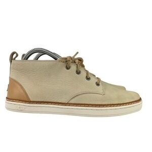 UGG‎ Kallisto Beige Leather Sneakers Minimalist Boho Old School Casual Womens 8
